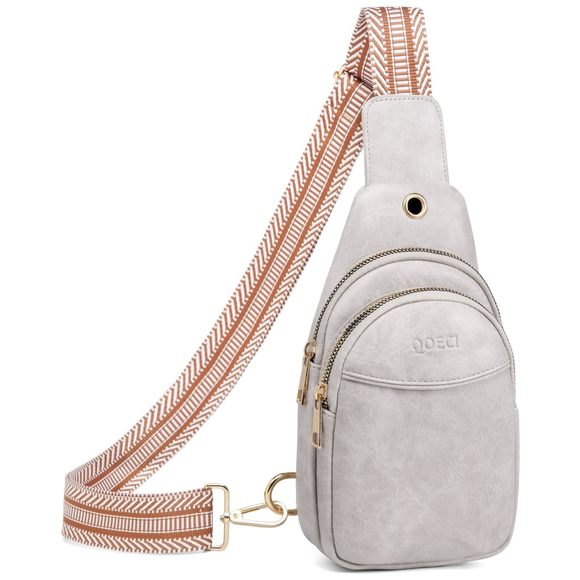Small Sling Bag - Multi-Pocket Faux Leather Crossbody Bags - Trendy Fanny ^_^ - Picture 1 of 6